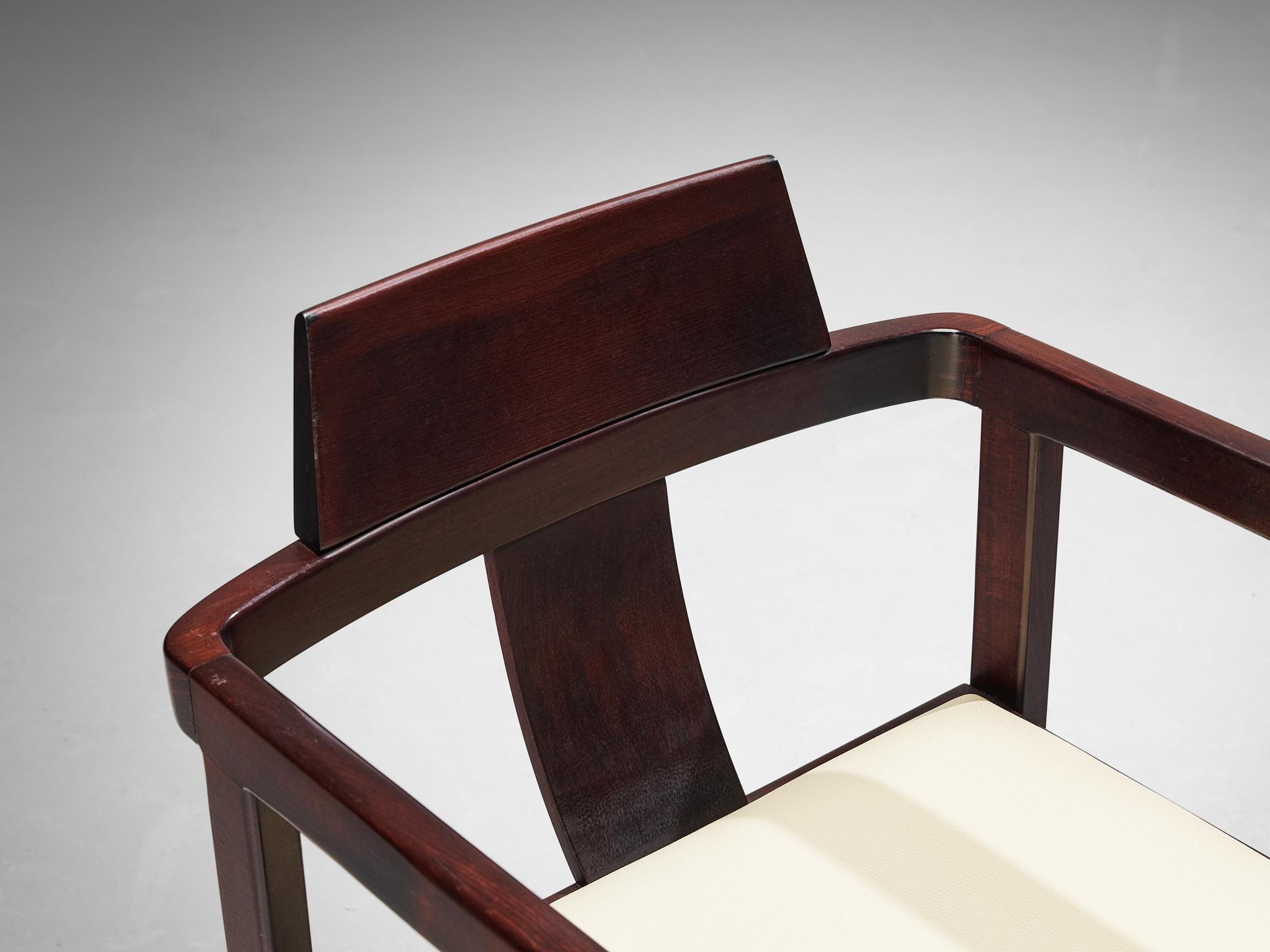 Set italiano di dieci poltrone geometriche in Wood tinto in vendita 2