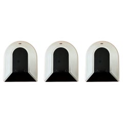 Vintage Italian Set of Three "Tesi" Wall Sconces by Roberto Fiorato for Prisma, 1980s