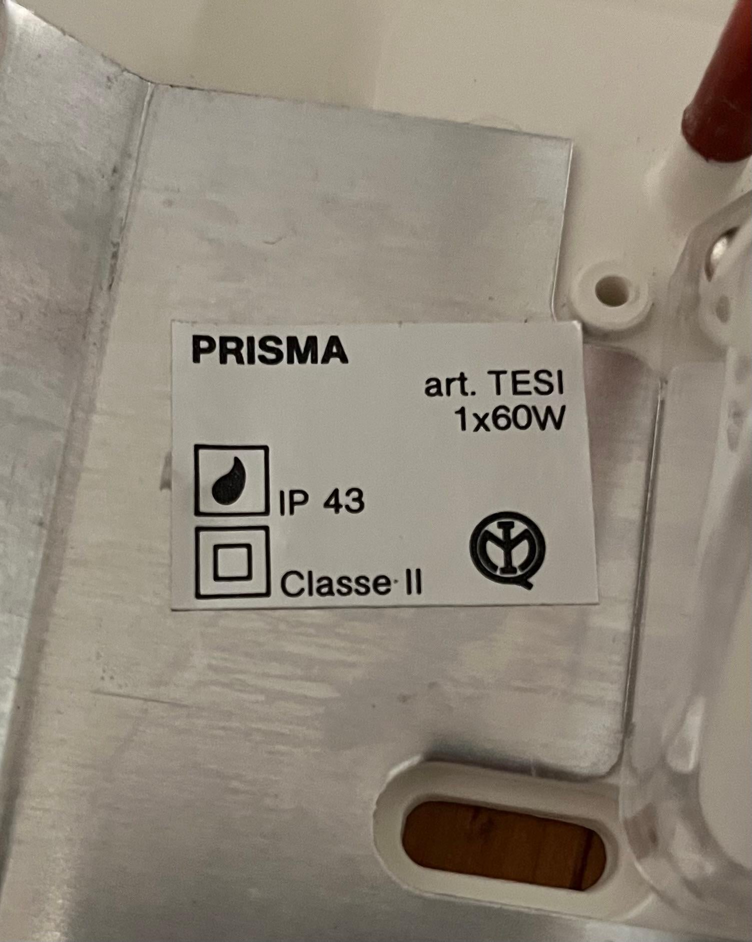 Set di tre lampade da parete bianche Tesi di R. Fiorato per Prisma, anni Ottanta in vendita 6