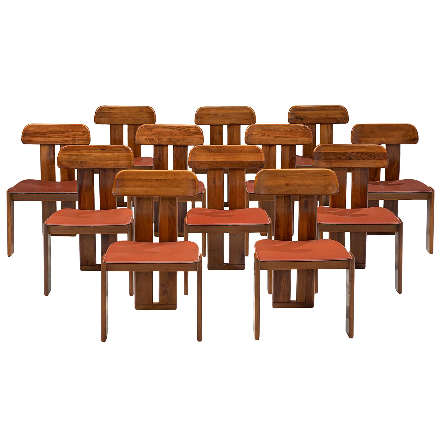 Italian Set of Twelve Dining Chairs by Sapporo, 1970s