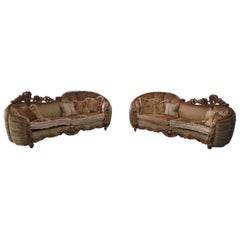 Italian Set of Two Luxury Three-Seated Asimmetrical Sofa by Riva Mobili D'Arte