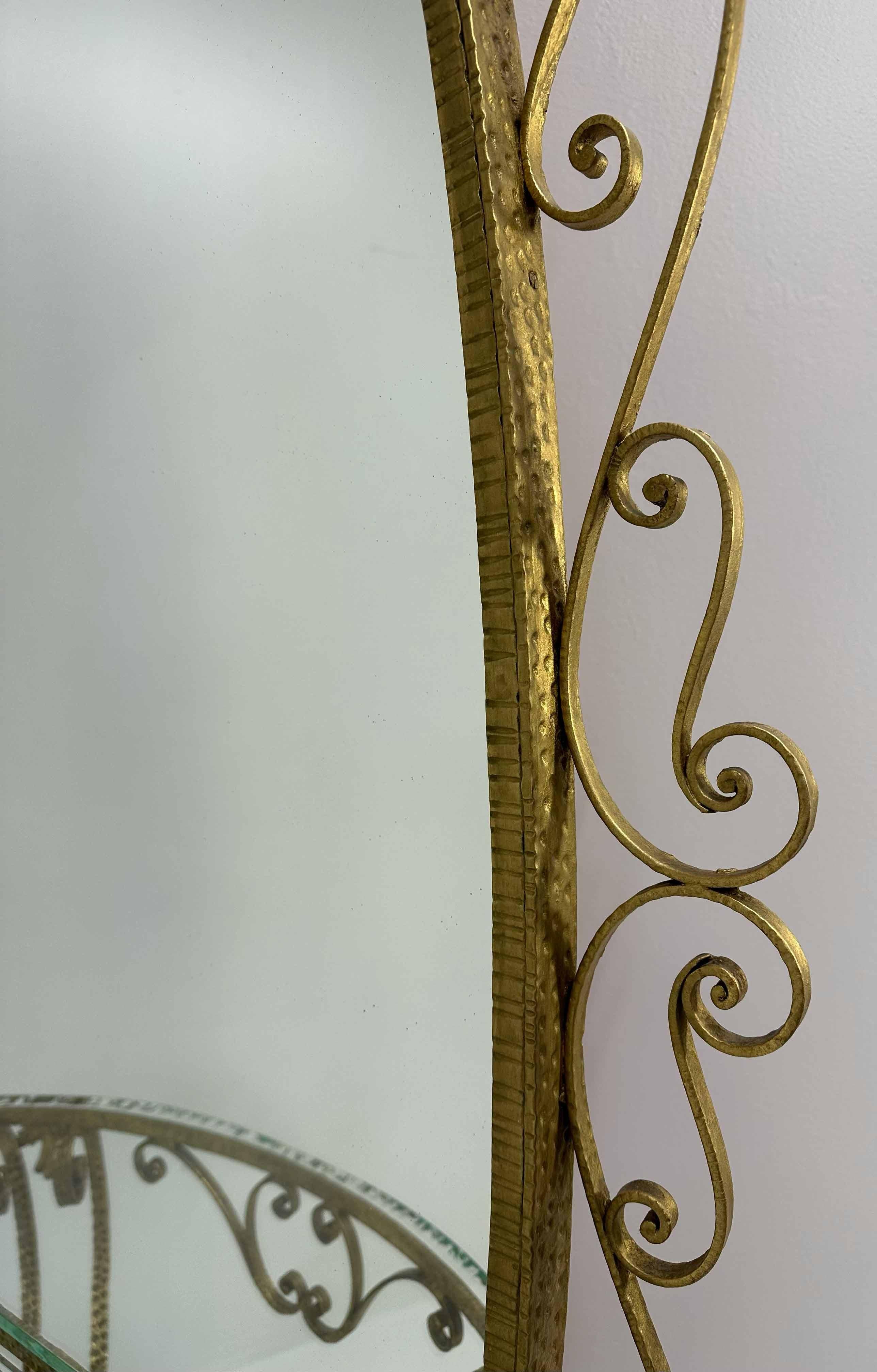 Italian Set of Wall Mirror Console and Pouf by Pierluigi Colli, 1960s For Sale 4
