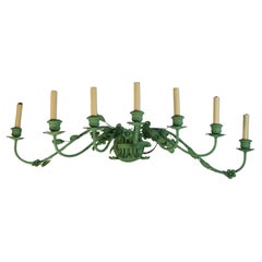 Italian Seven Light Leaves and Flowers Oversized Wall Sconce