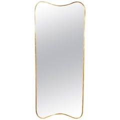 Italian Shaped Brass Mirror