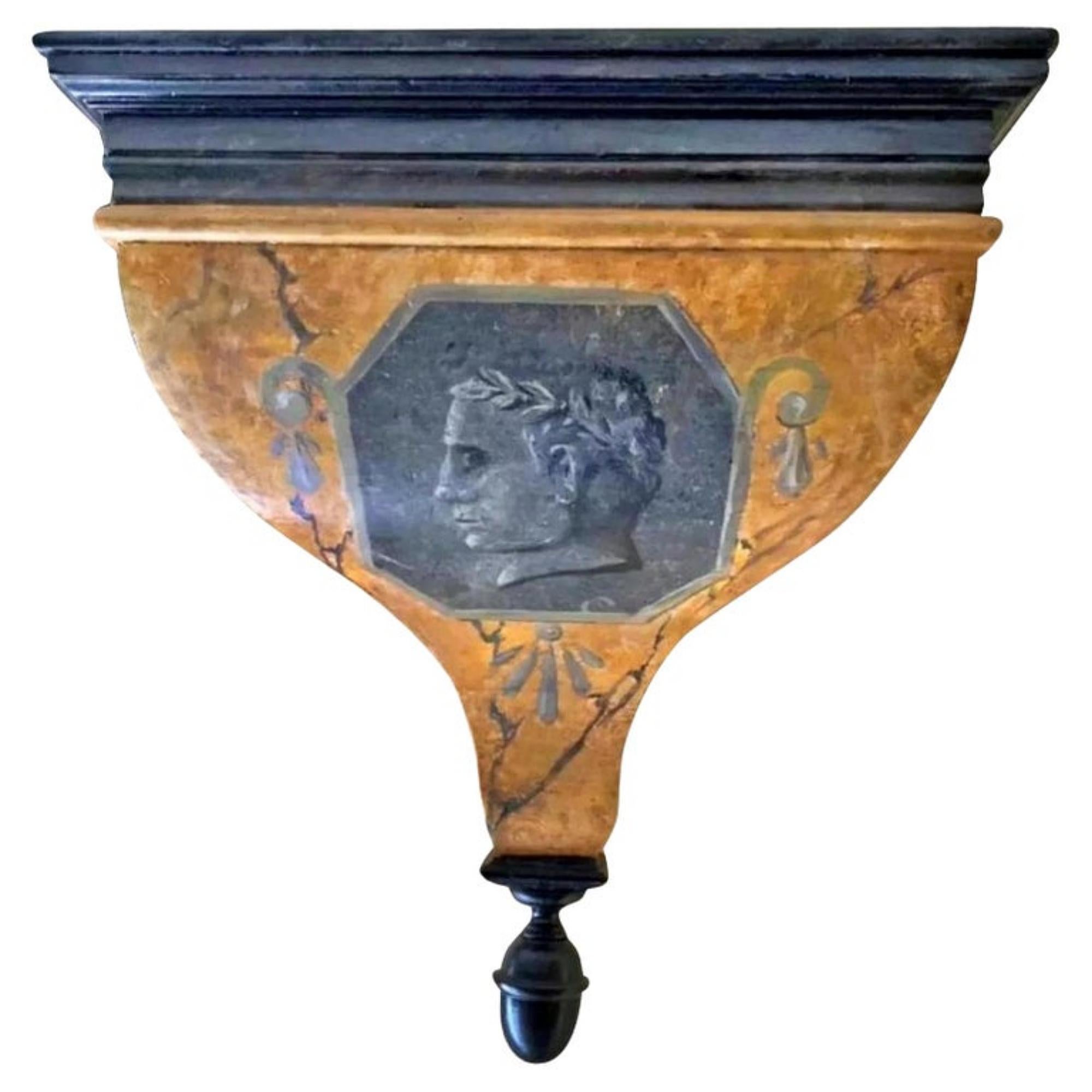 Italian Shelf Depicting the Roman Emperor from the Early 20th Century For Sale 4