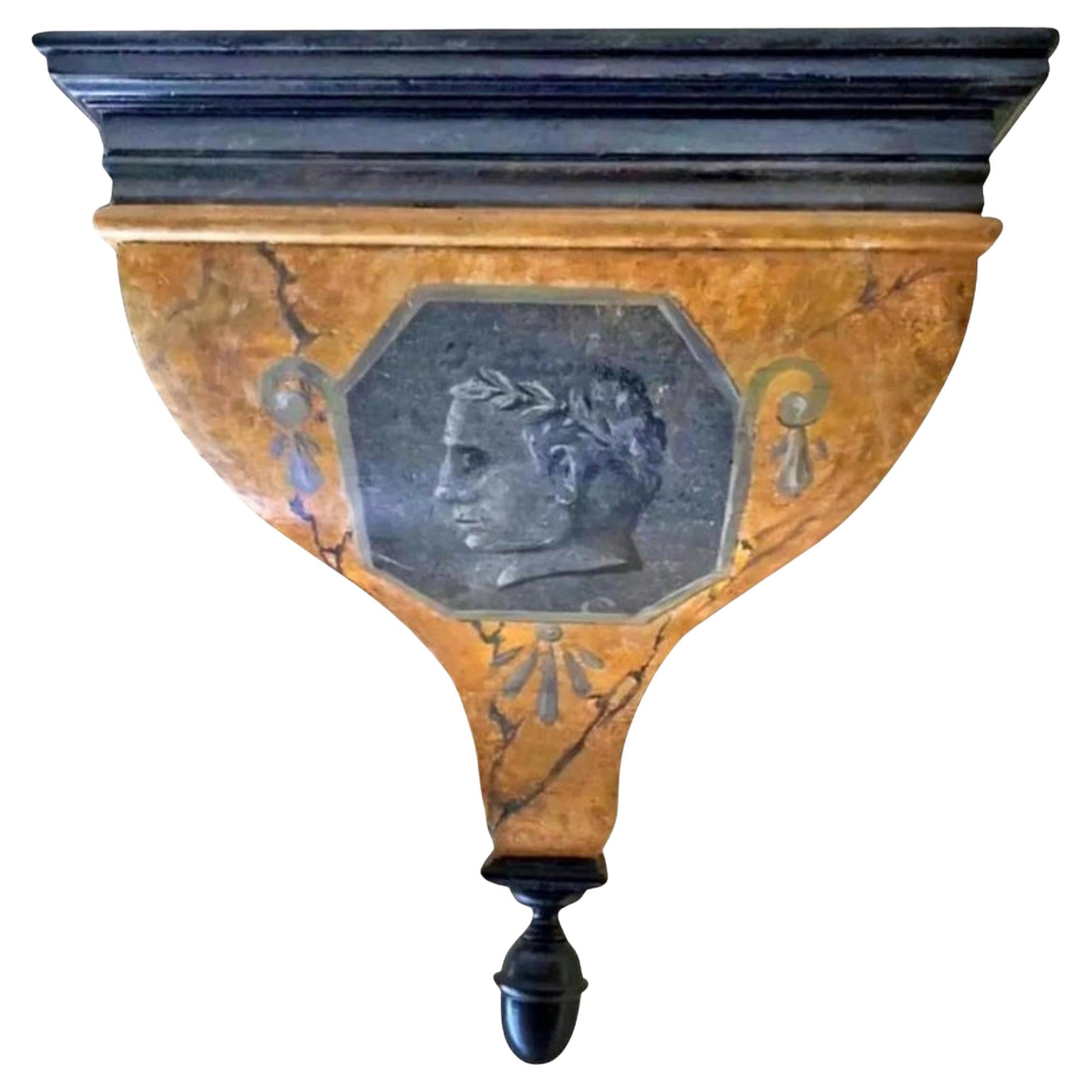 Italian Shelf Depicting the Roman Emperor from the Early 20th Century For Sale