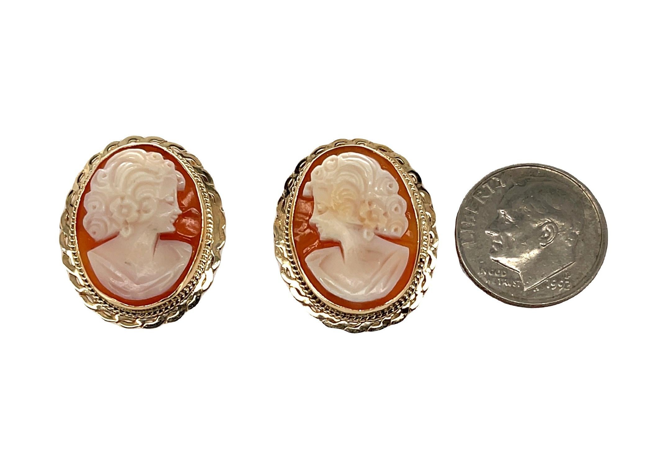 italian cameo earrings
