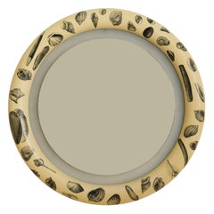 Italian Shell Motif Backlit Wall Mirror In the Manner of Fornasetti, 1960s