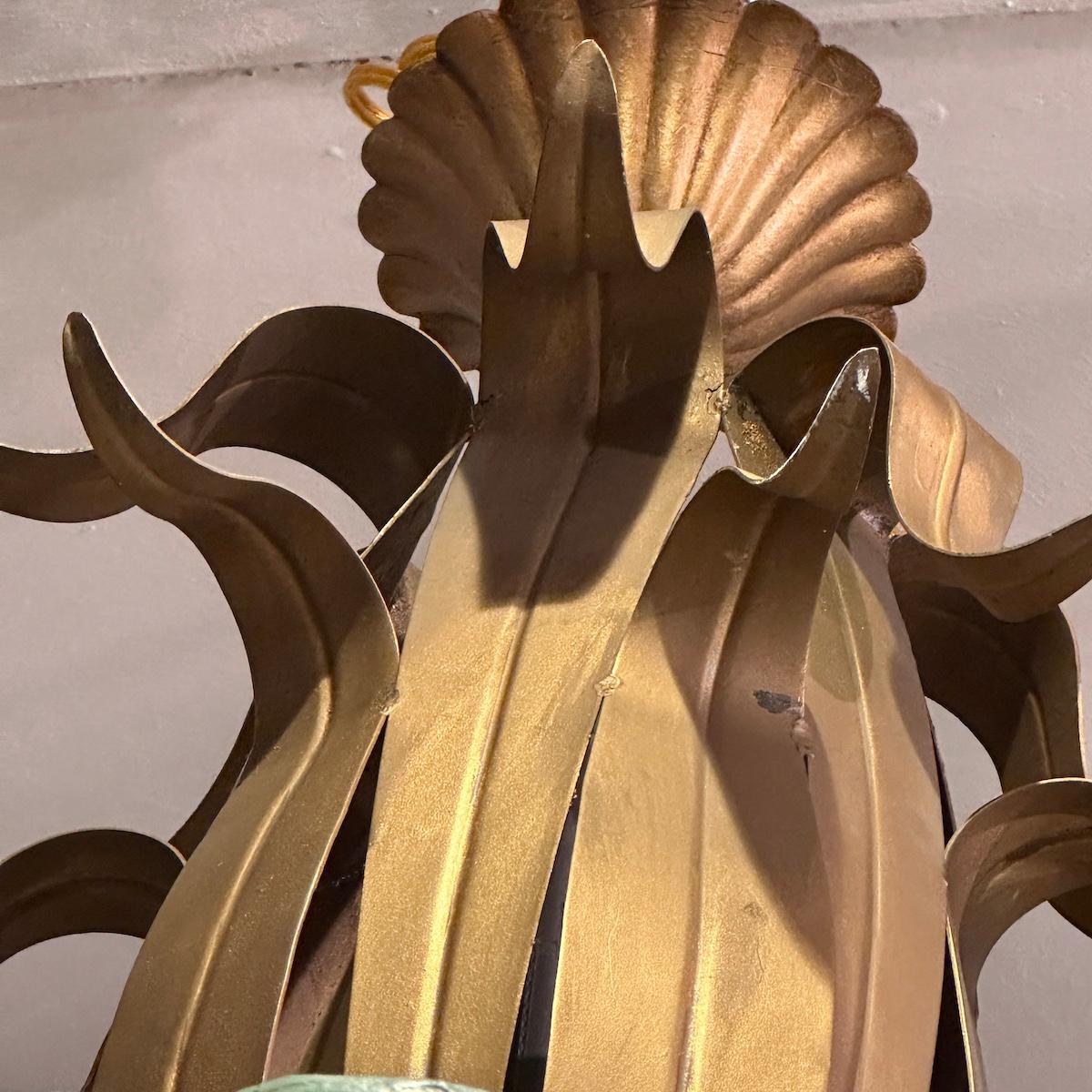 Lámpara de escayola con motivos de conchas italianas Pintado en venta