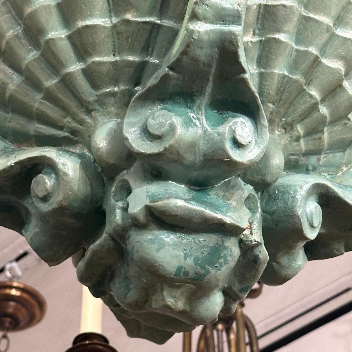 Lámpara de escayola con motivos de conchas italianas en Bueno estado para la venta en New York, NY