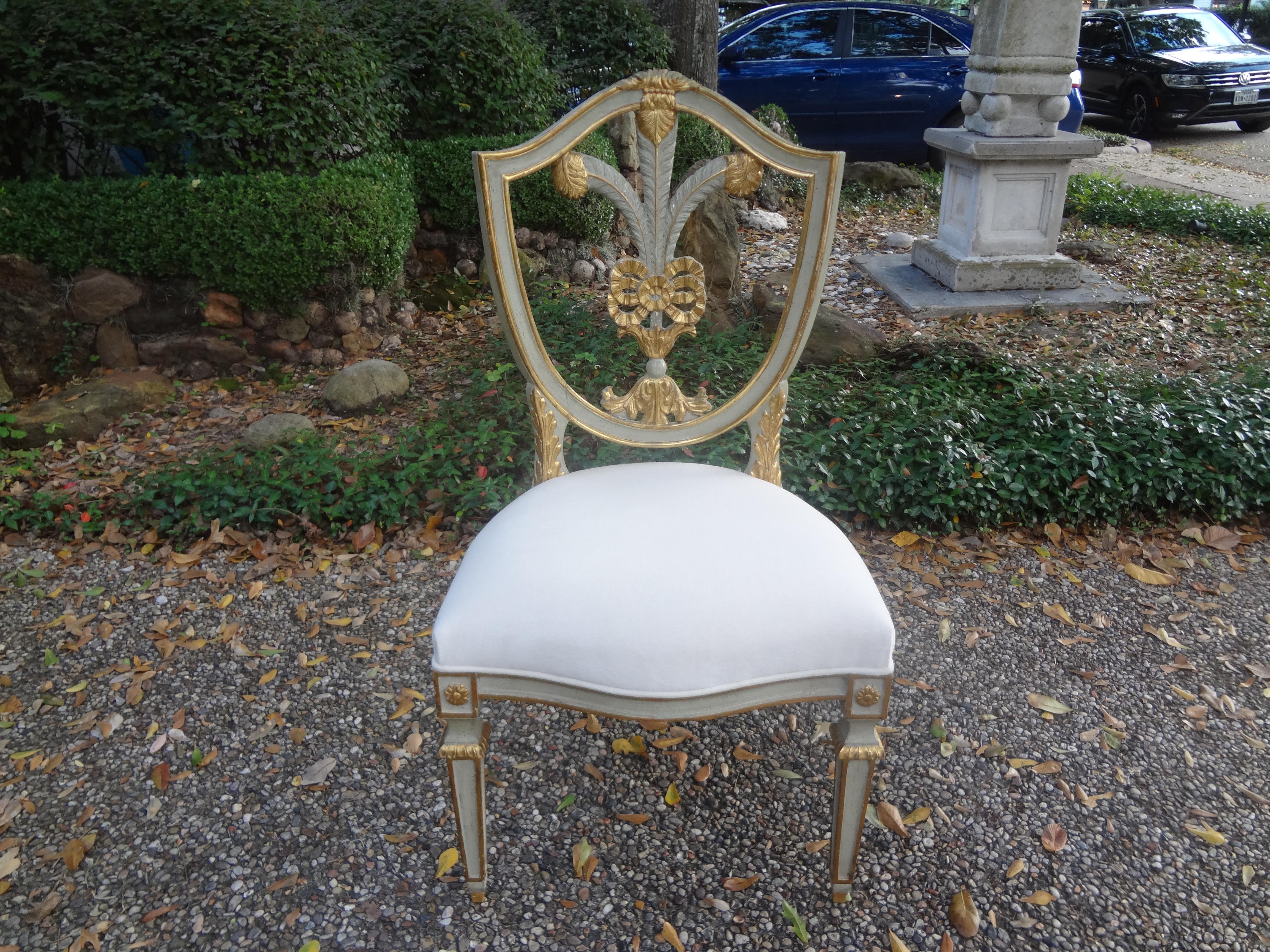 Italian Shield Back Plume Chair 9