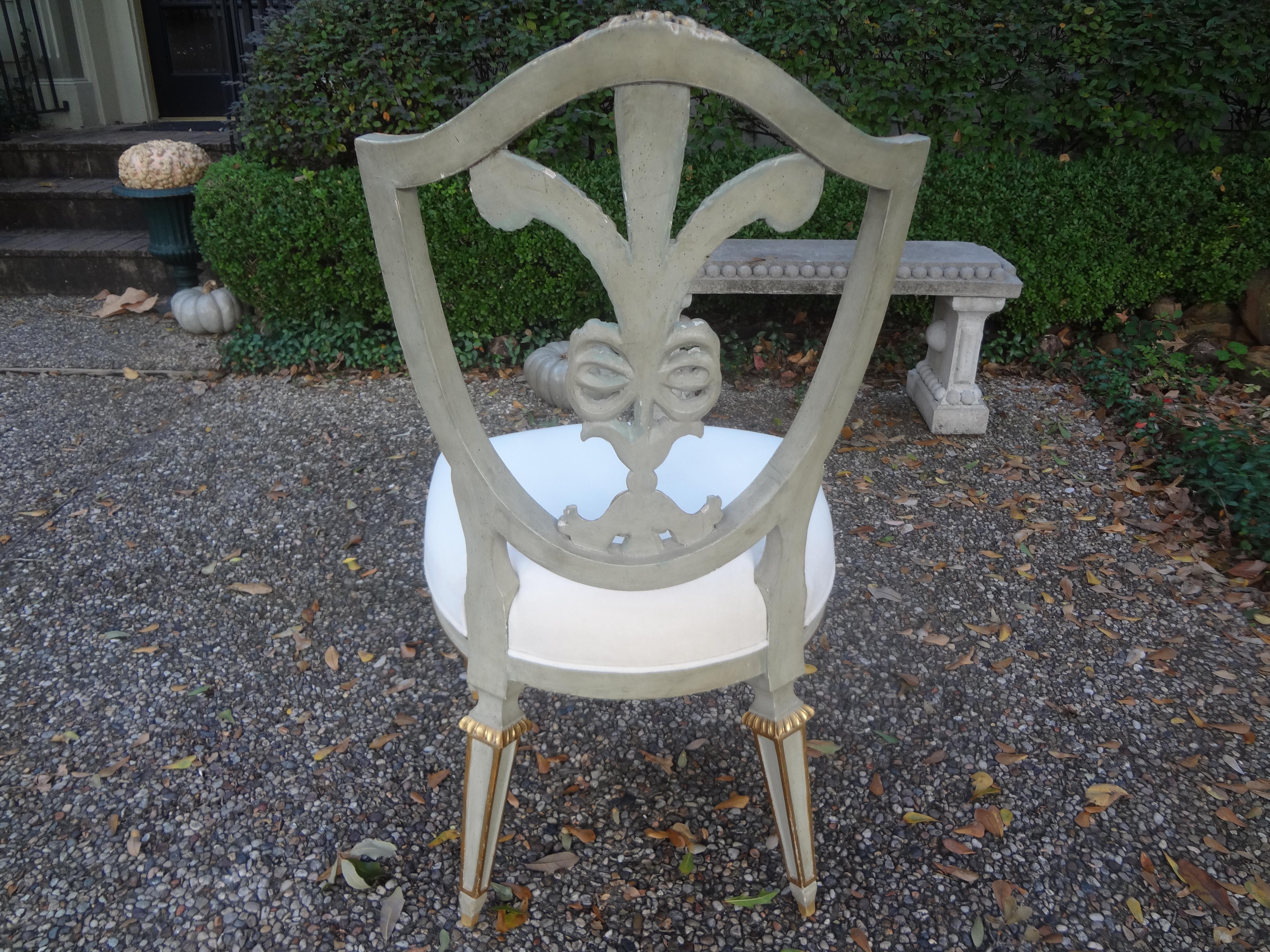 Italian Shield Back Plume Chair 6