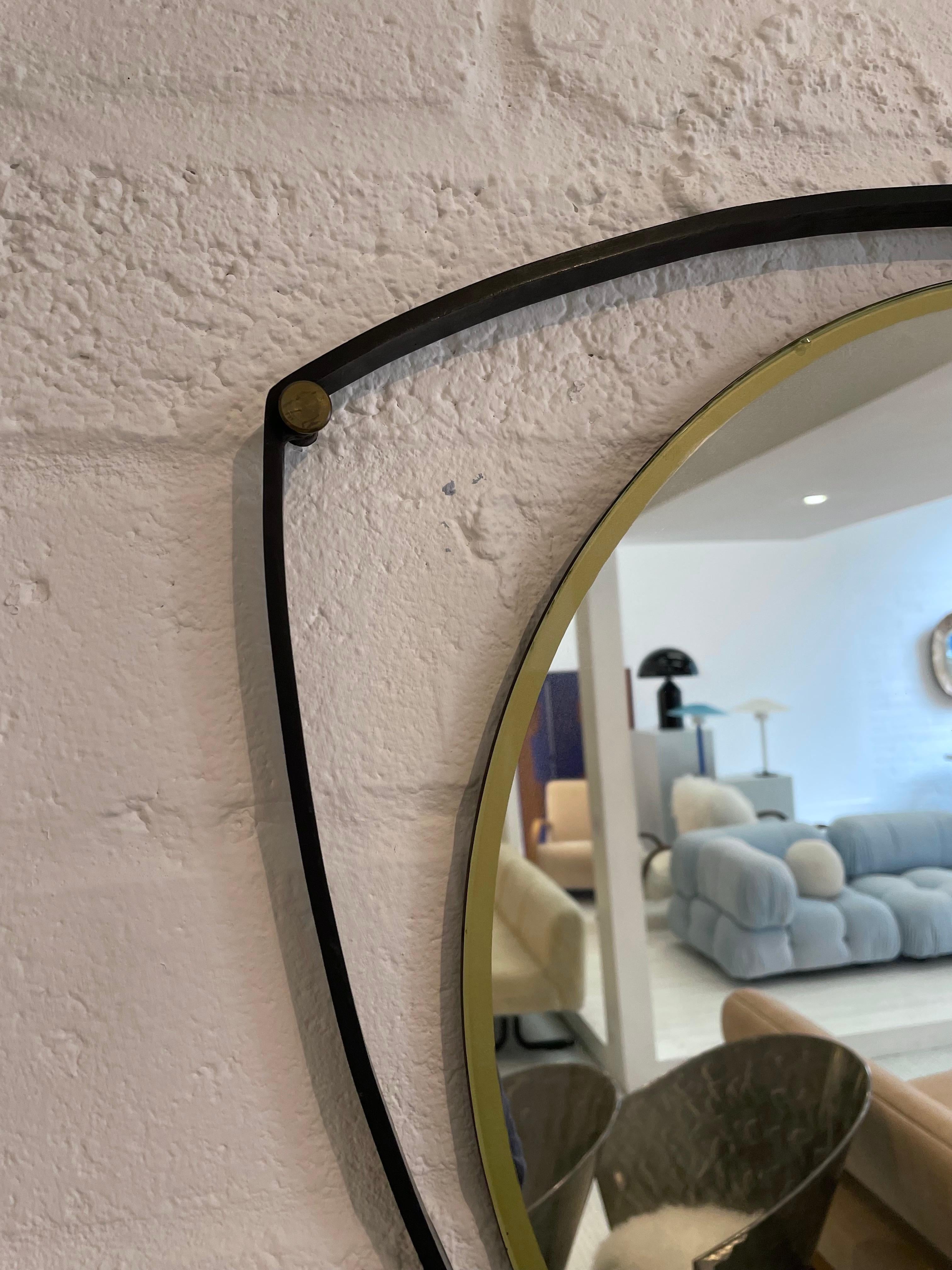 Modern Italian Shield Wall Mirror For Sale