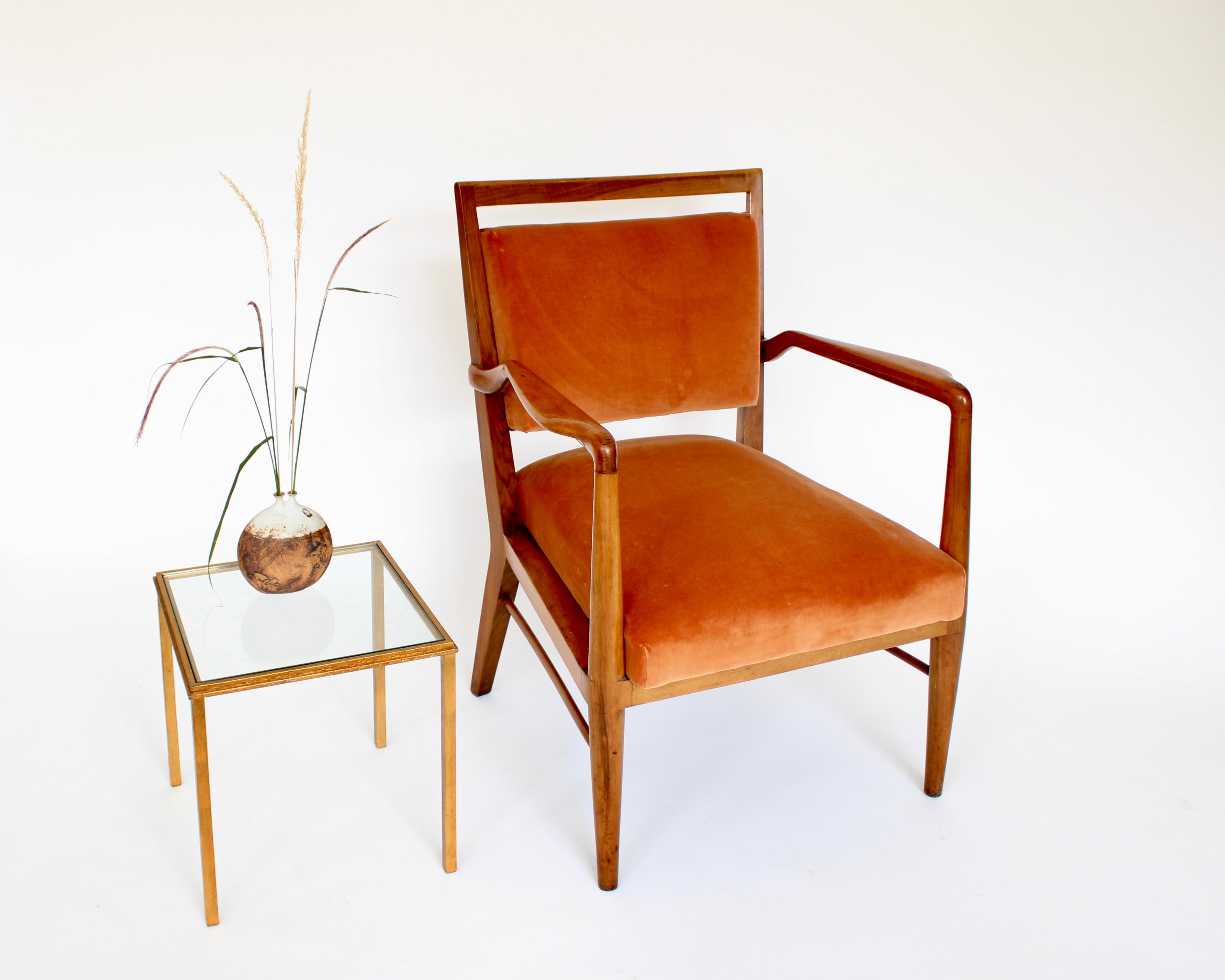 Chaise d'appoint ou de bureau italienne en merisier Circa 1940-1950 en vente 6