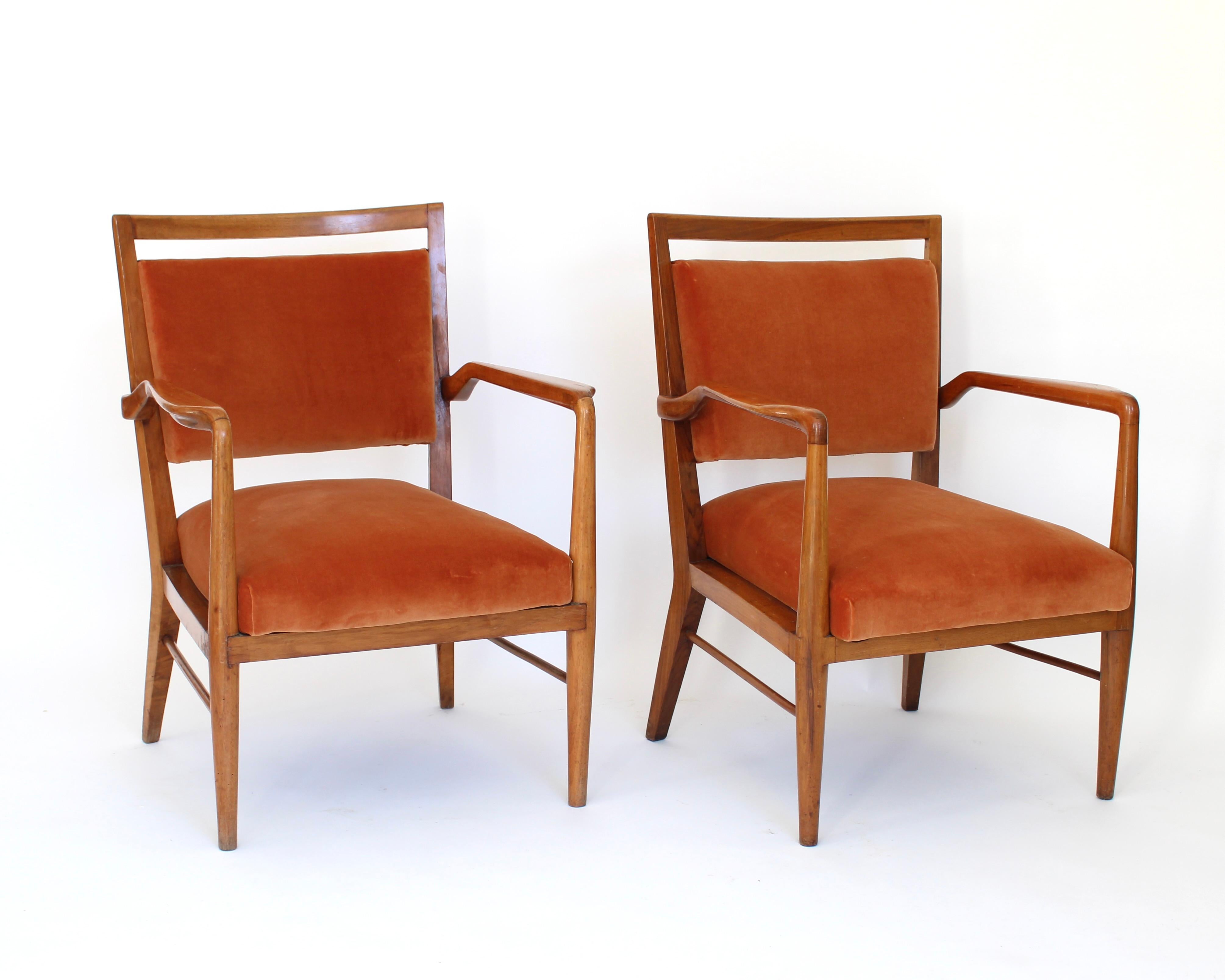 Sedia da tavolo o laterale italiana in legno di ciliegio, circa 1940-1950 in vendita 6