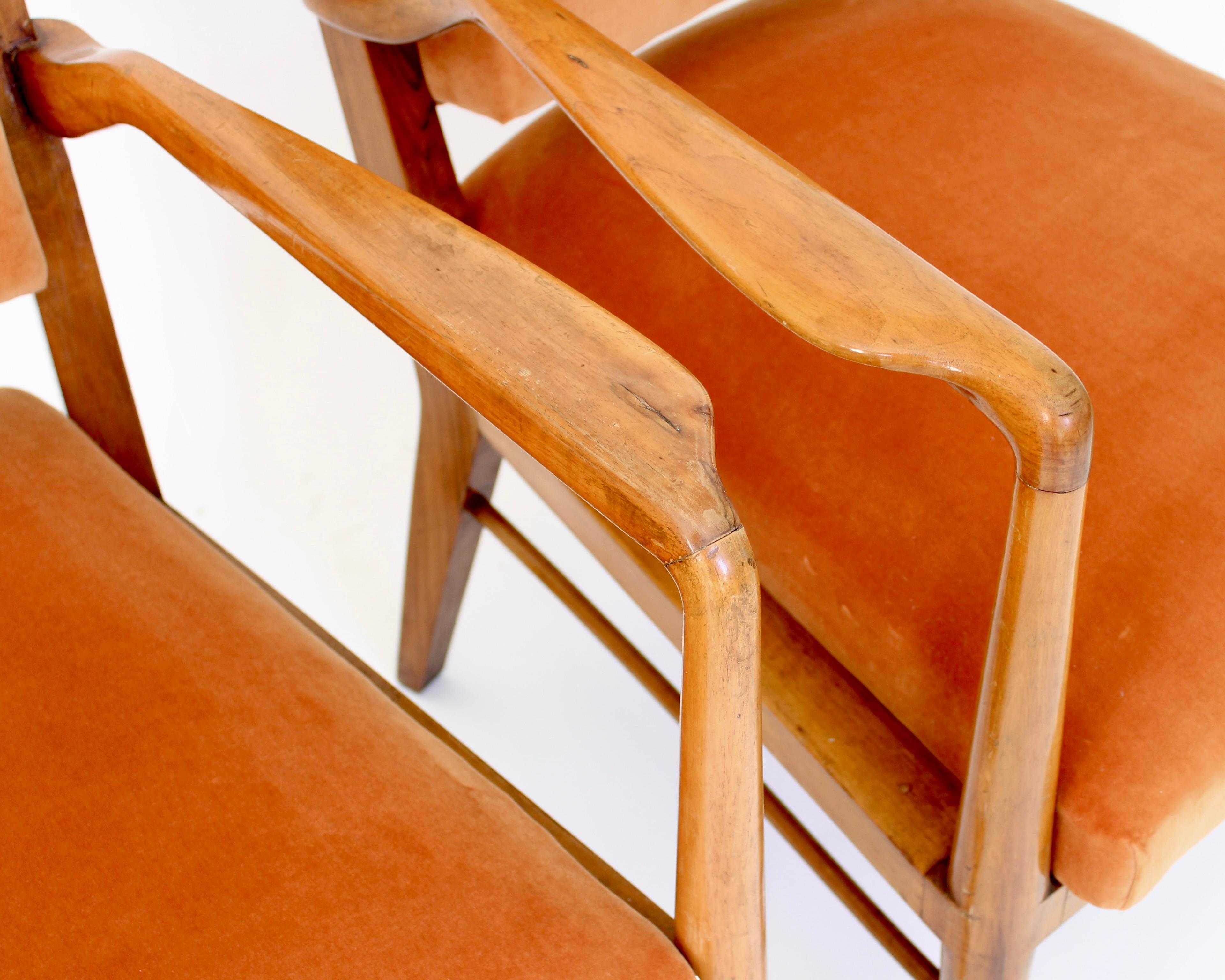 Chaise d'appoint ou de bureau italienne en merisier Circa 1940-1950 en vente 6