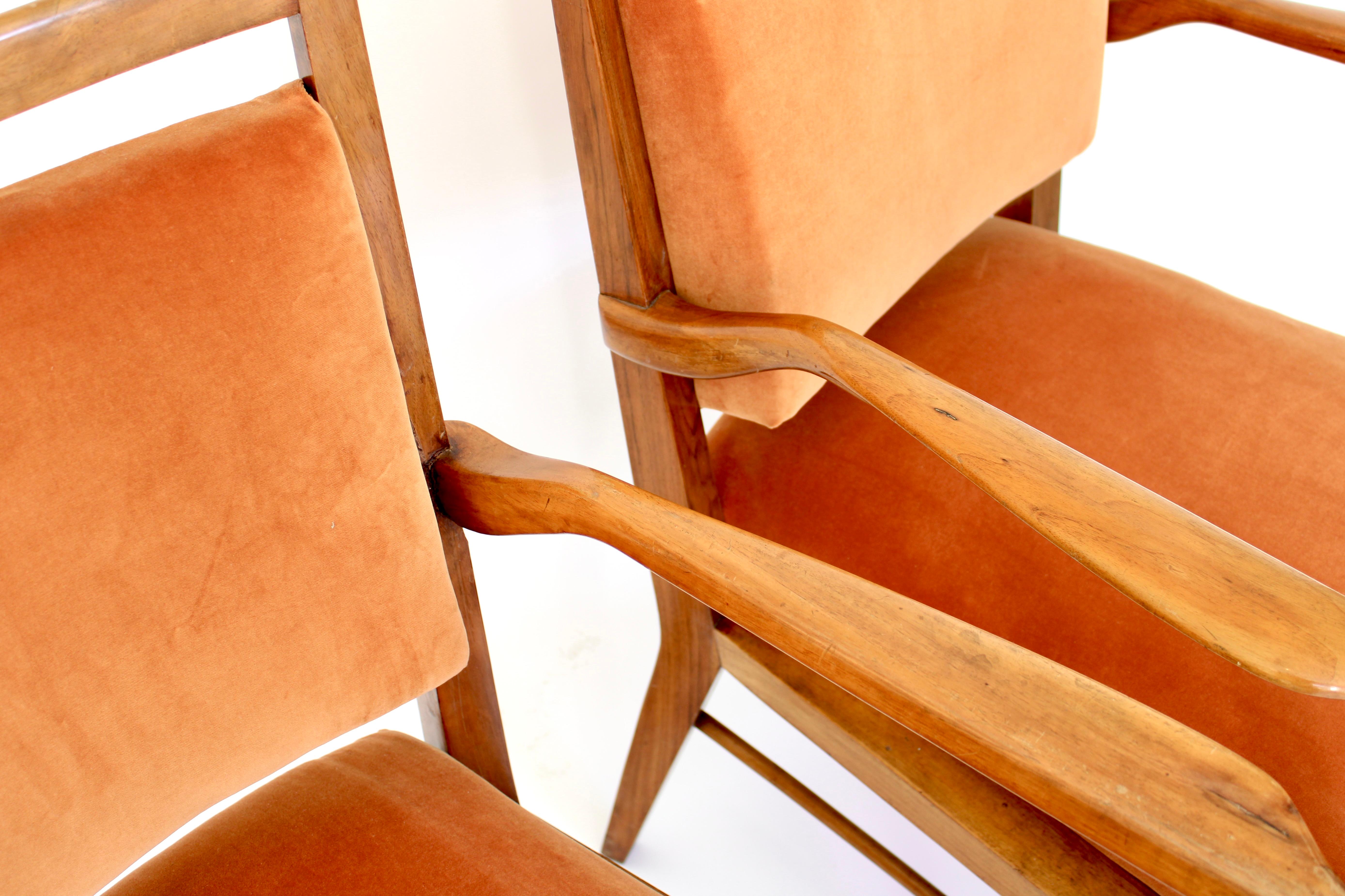 Chaise d'appoint ou de bureau italienne en merisier Circa 1940-1950 en vente 8