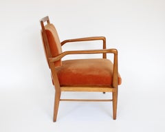 Italienischer Beistell- oder Schreibtischstuhl Kirschbaum CIRCA 1940-1950