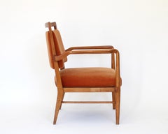 Italienischer Beistell- oder Schreibtischstuhl Kirschbaum CIRCA 1940-1950