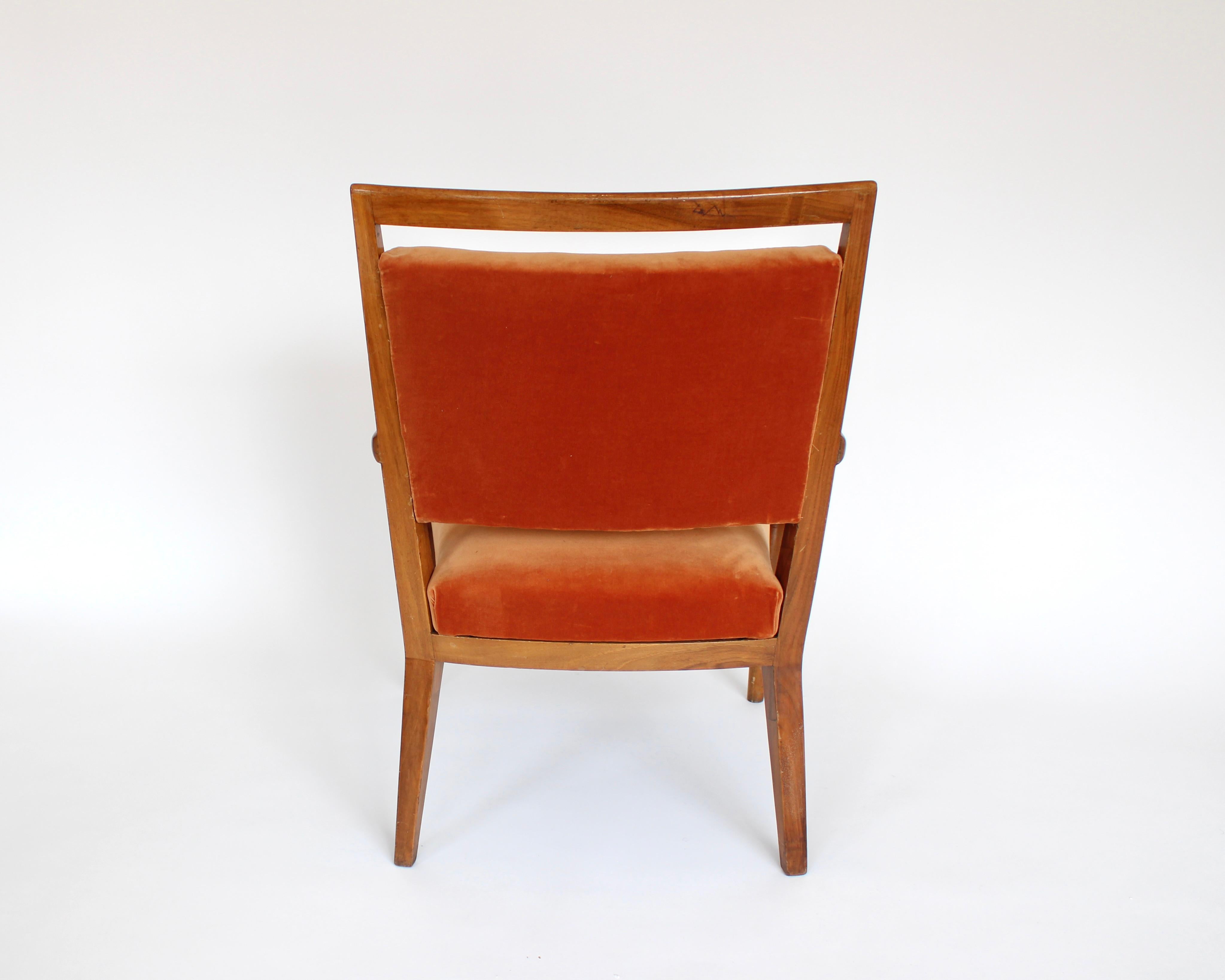 Chaise d'appoint ou de bureau italienne en merisier Circa 1940-1950 Bon état - En vente à Chicago, IL