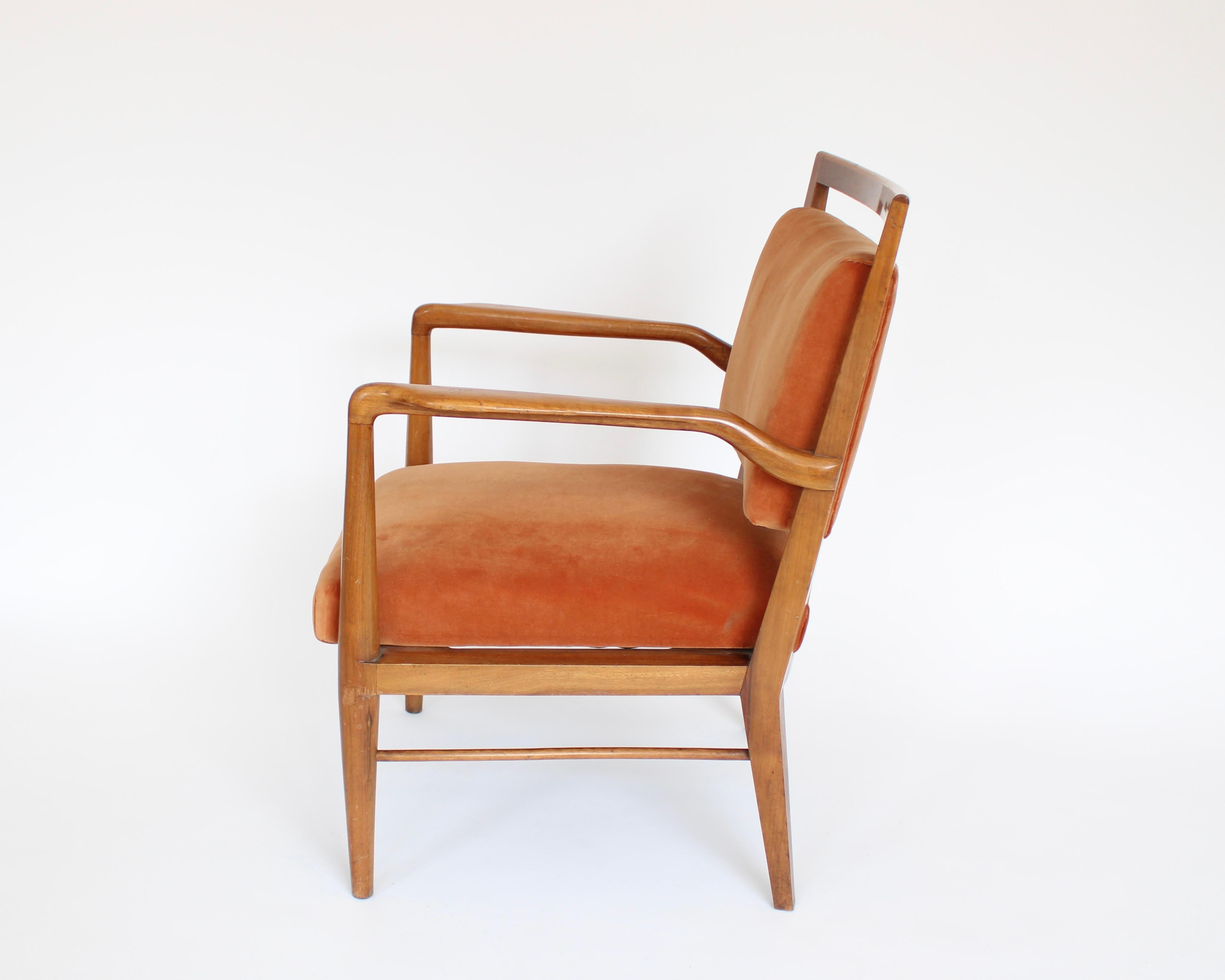 Bois Chaise d'appoint ou de bureau italienne en merisier Circa 1940-1950 en vente