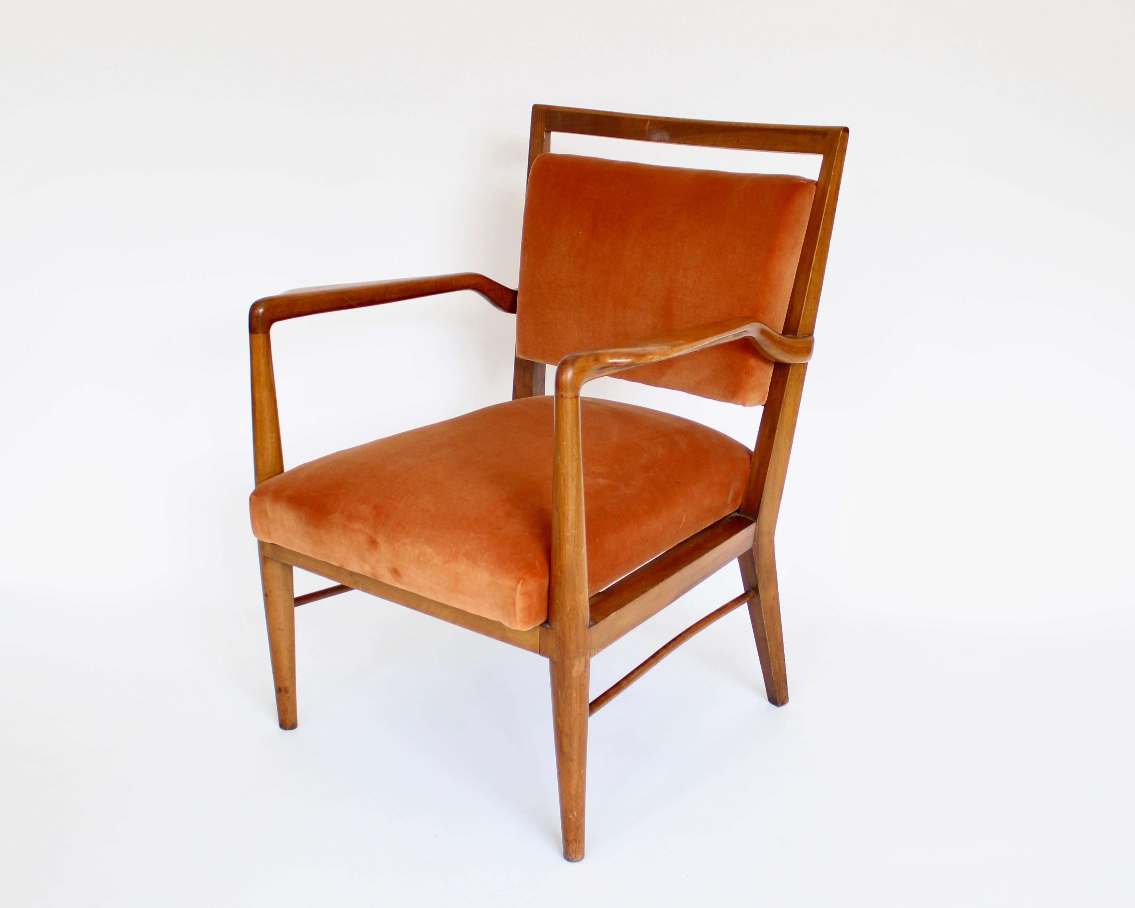 Chaise d'appoint ou de bureau italienne en merisier Circa 1940-1950 en vente 1