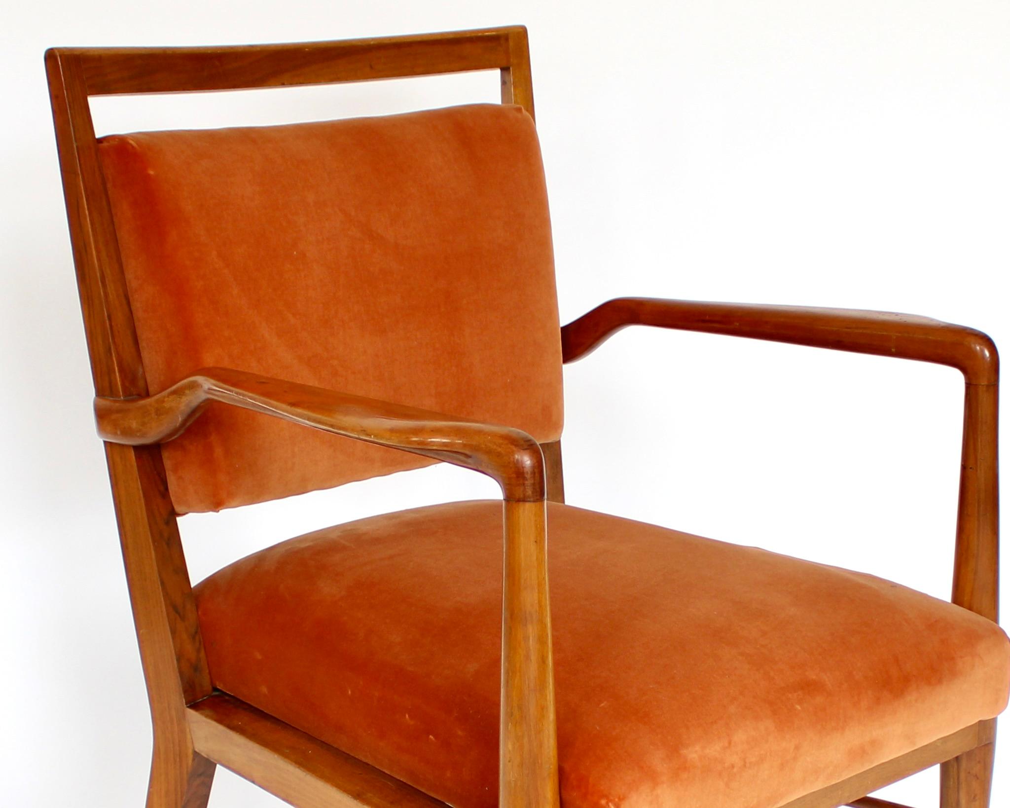 Chaise d'appoint ou de bureau italienne en merisier Circa 1940-1950 en vente 3
