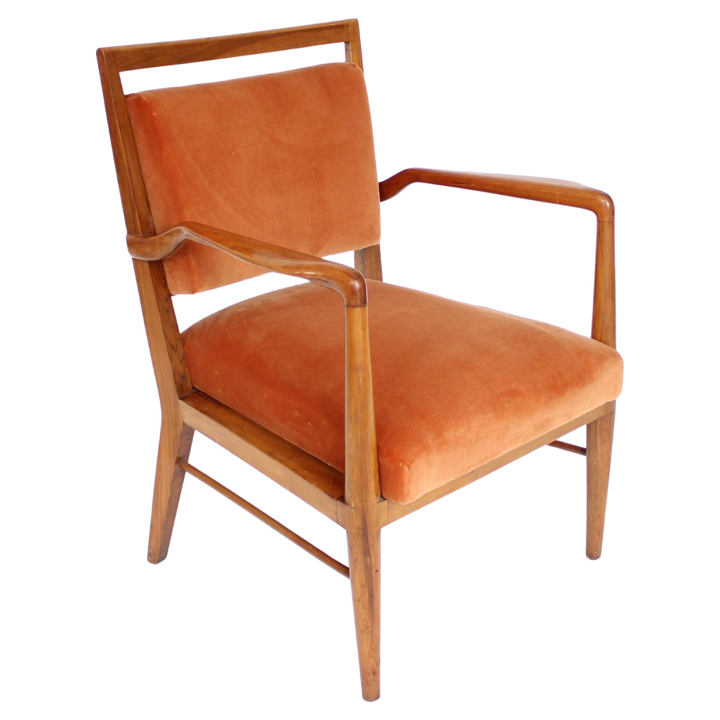 Chaise d'appoint ou de bureau italienne en merisier Circa 1940-1950 en vente