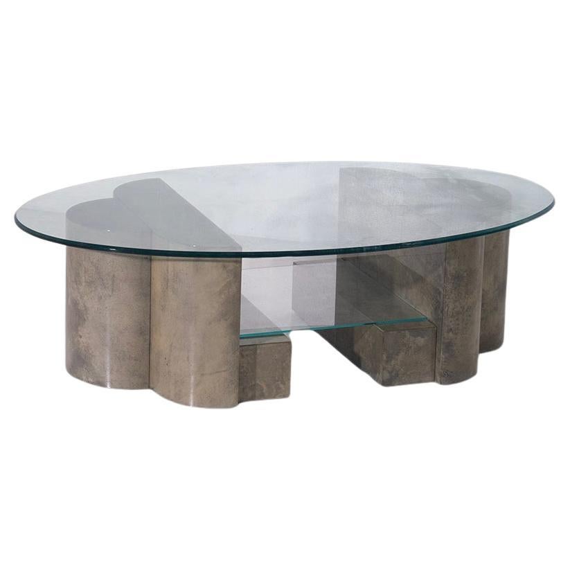 Italian Side table by Aldo Tura in parchment