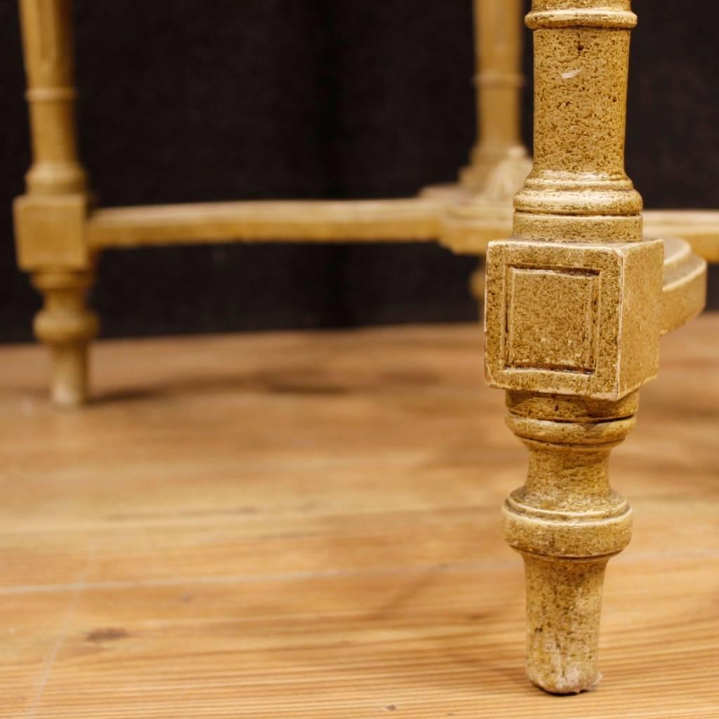 Italian Side Table in Lacquered Wood in Louis XVI Style from 20th Century 1