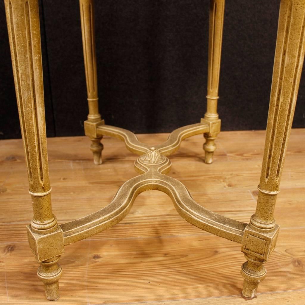 Italian Side Table in Lacquered Wood in Louis XVI Style from 20th Century 2