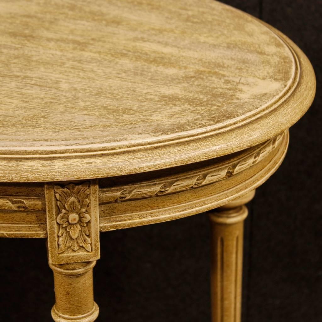 Italian Side Table in Lacquered Wood in Louis XVI Style from 20th Century 5