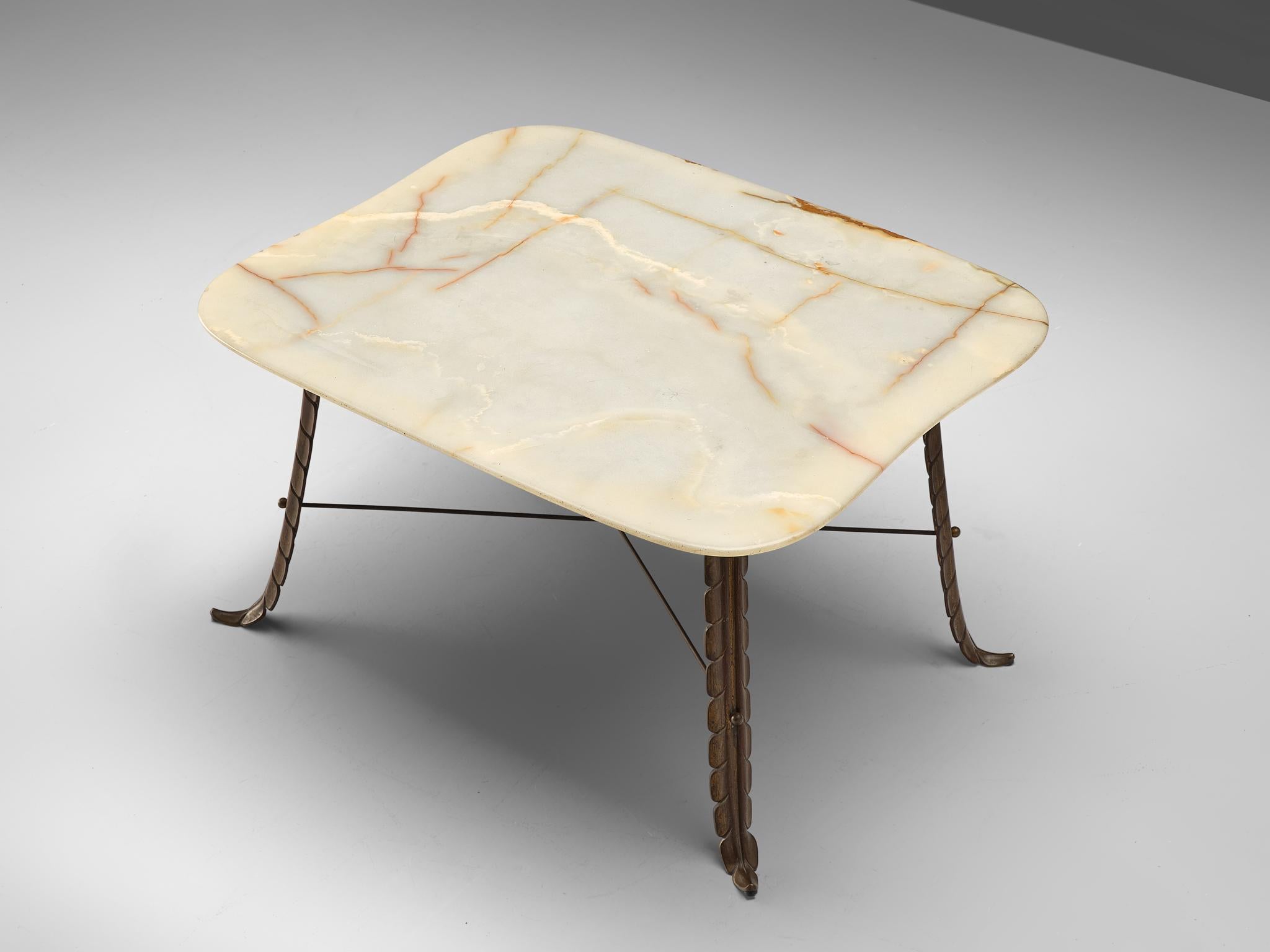 marble and bronze side table