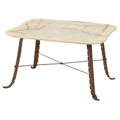 Italian Side Table in Marble and Bronze 
