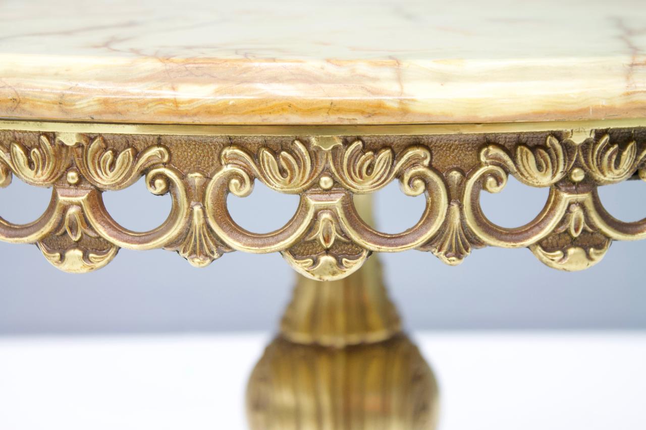 marble and brass table