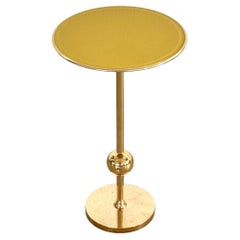 Italian Side Table T1 by Osvaldo Borsani in Brass and Yellow Glass