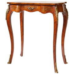 Italian Side Table with Star Marquetry Top