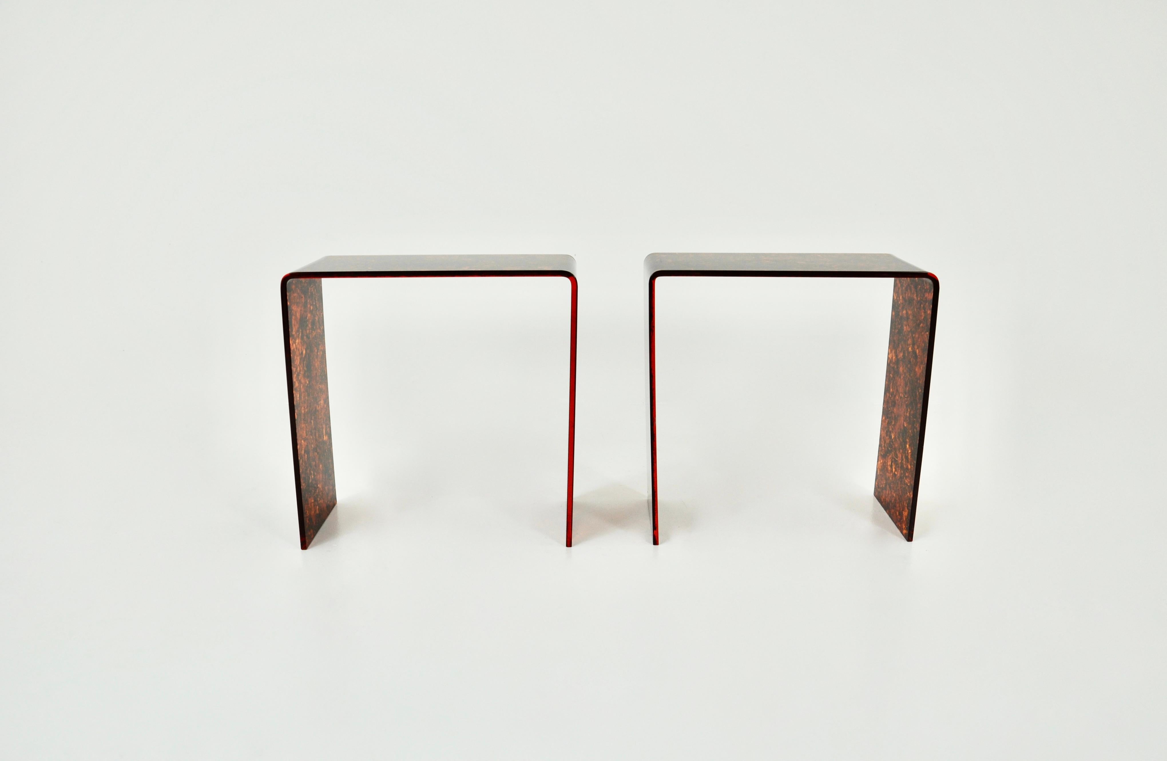 Mid-Century Modern Italian side tables, 1970s, set of 2 For Sale