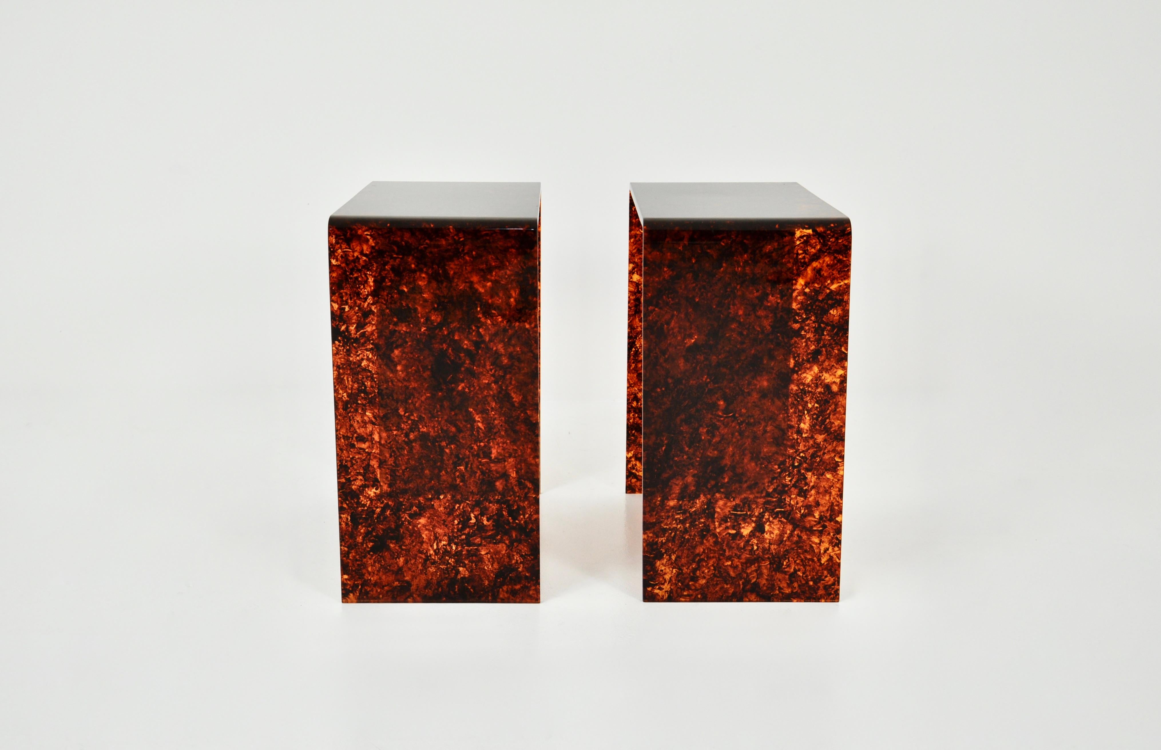 Late 20th Century Italian side tables, 1970s, set of 2 For Sale