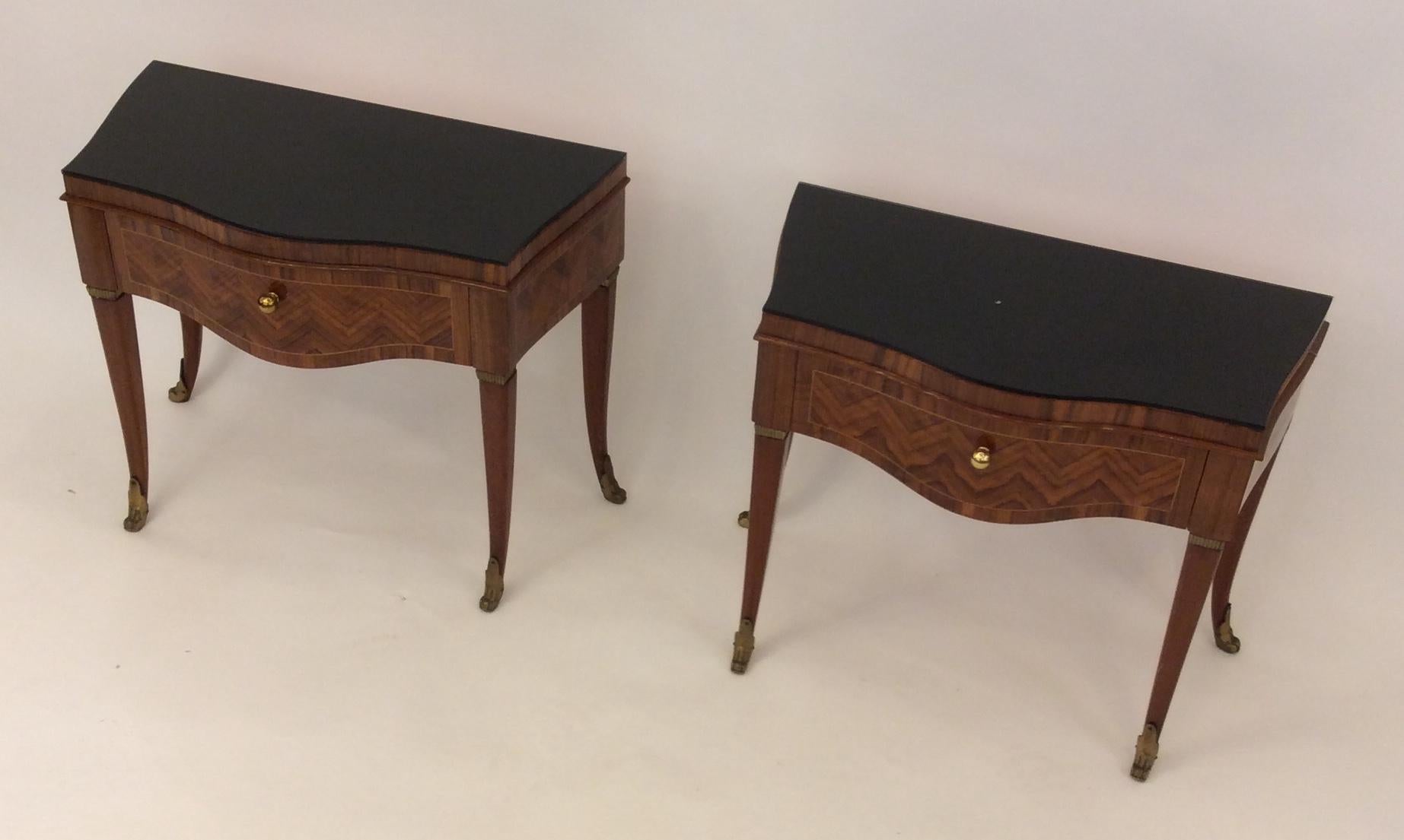 Italian Side Tables/Nightstands, 1940s In Good Condition In London, GB