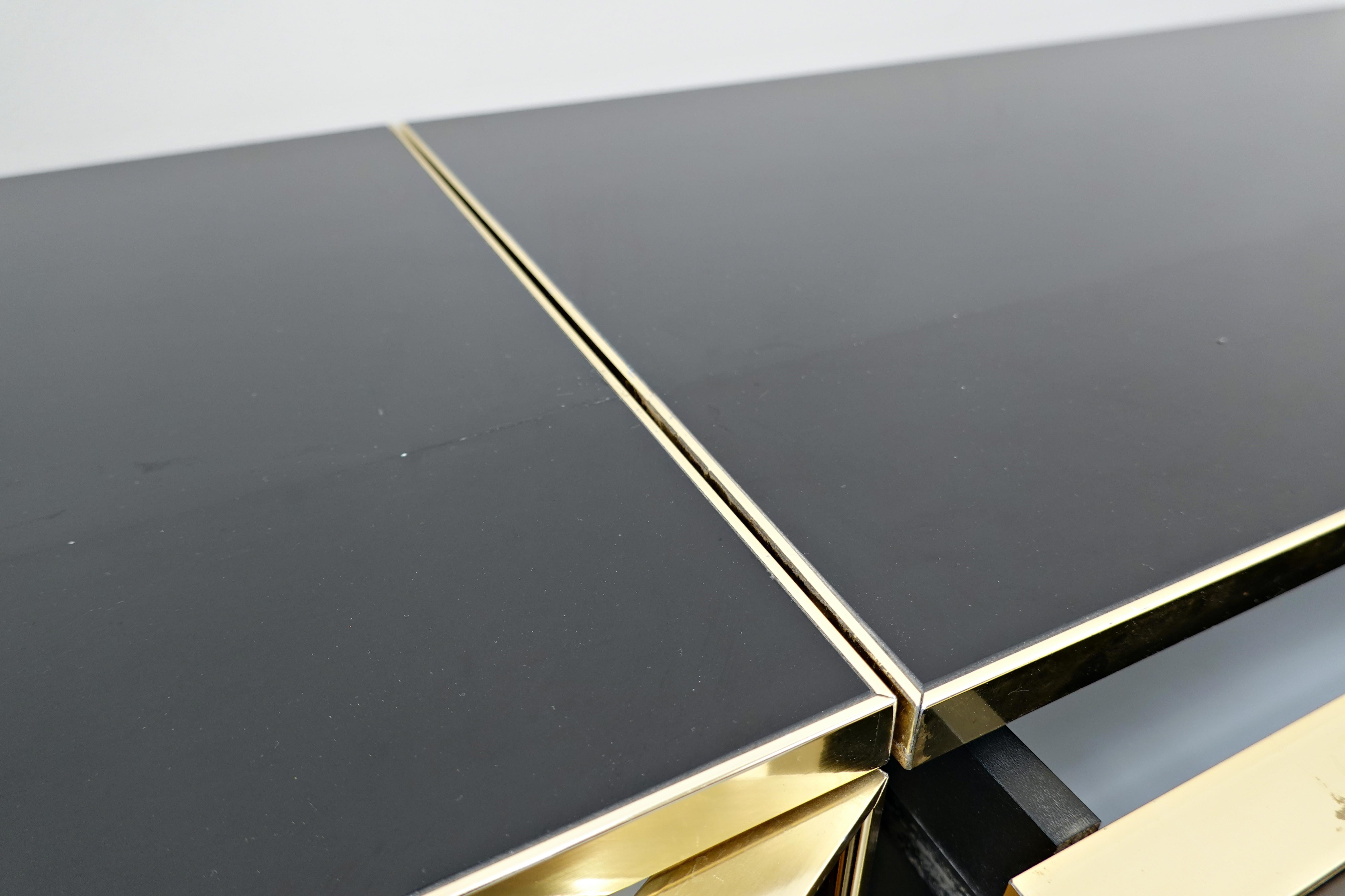 Italian Black and Gold Sideboard, 1970s 5