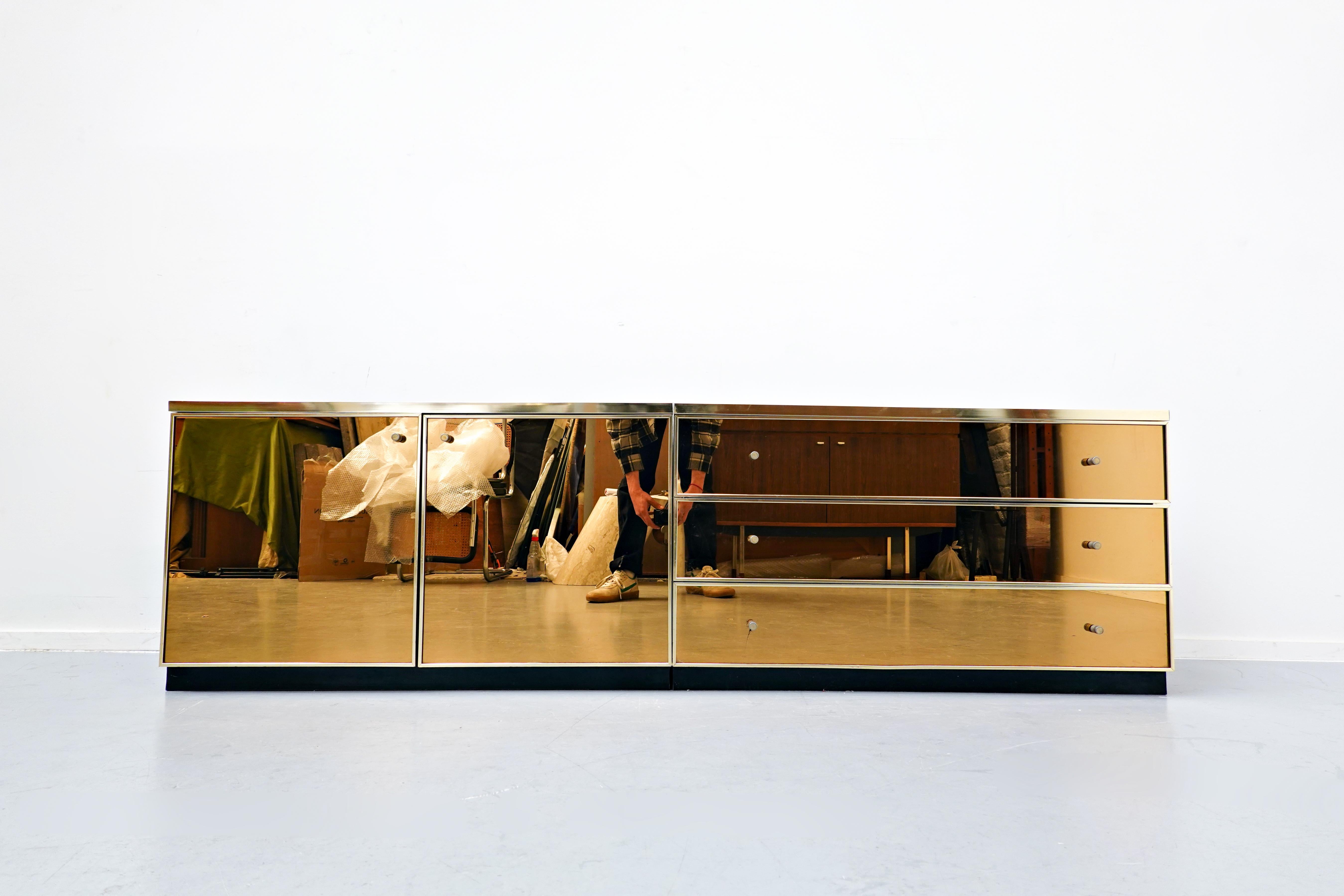 Italian Black and Gold Sideboard, 1970s 8