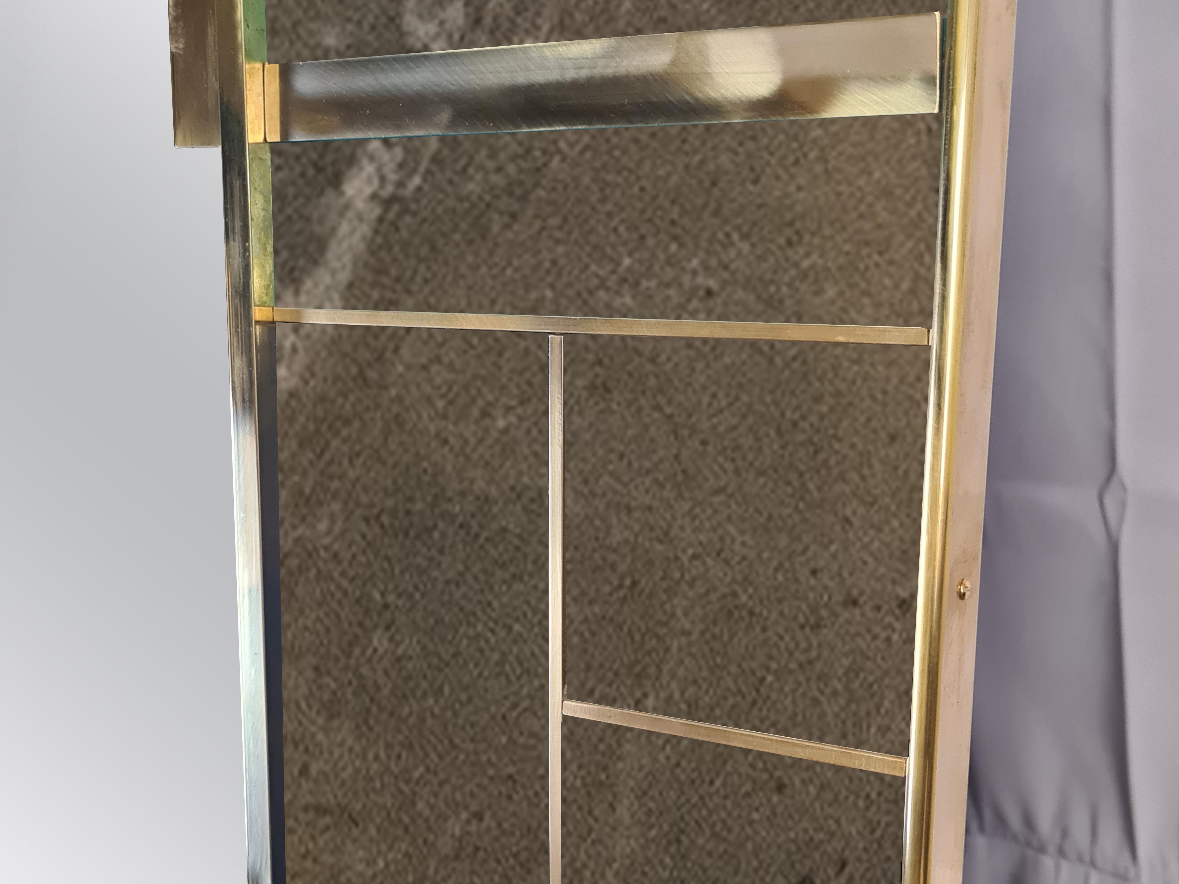 Aparador y Espejo de Pared Italiano Pintado a Mano Cristal Efecto Mármol Disponible en venta 7