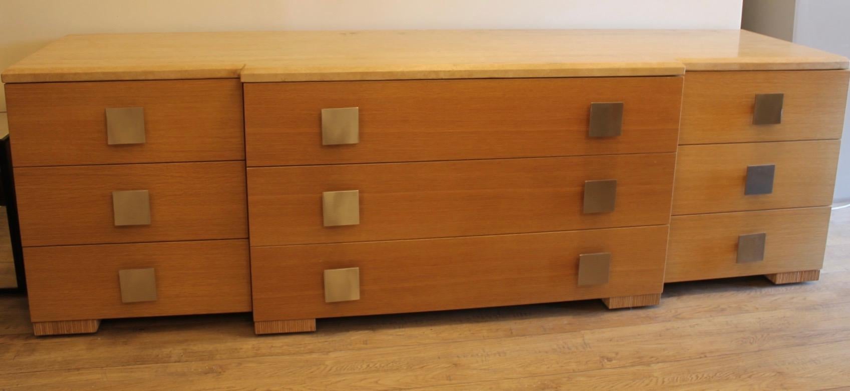 Italian sideboard, ash, design, 1980 In Excellent Condition For Sale In Nice, FR
