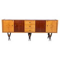 Italian Sideboard Attr. to Paolo Buffa in wood and brass