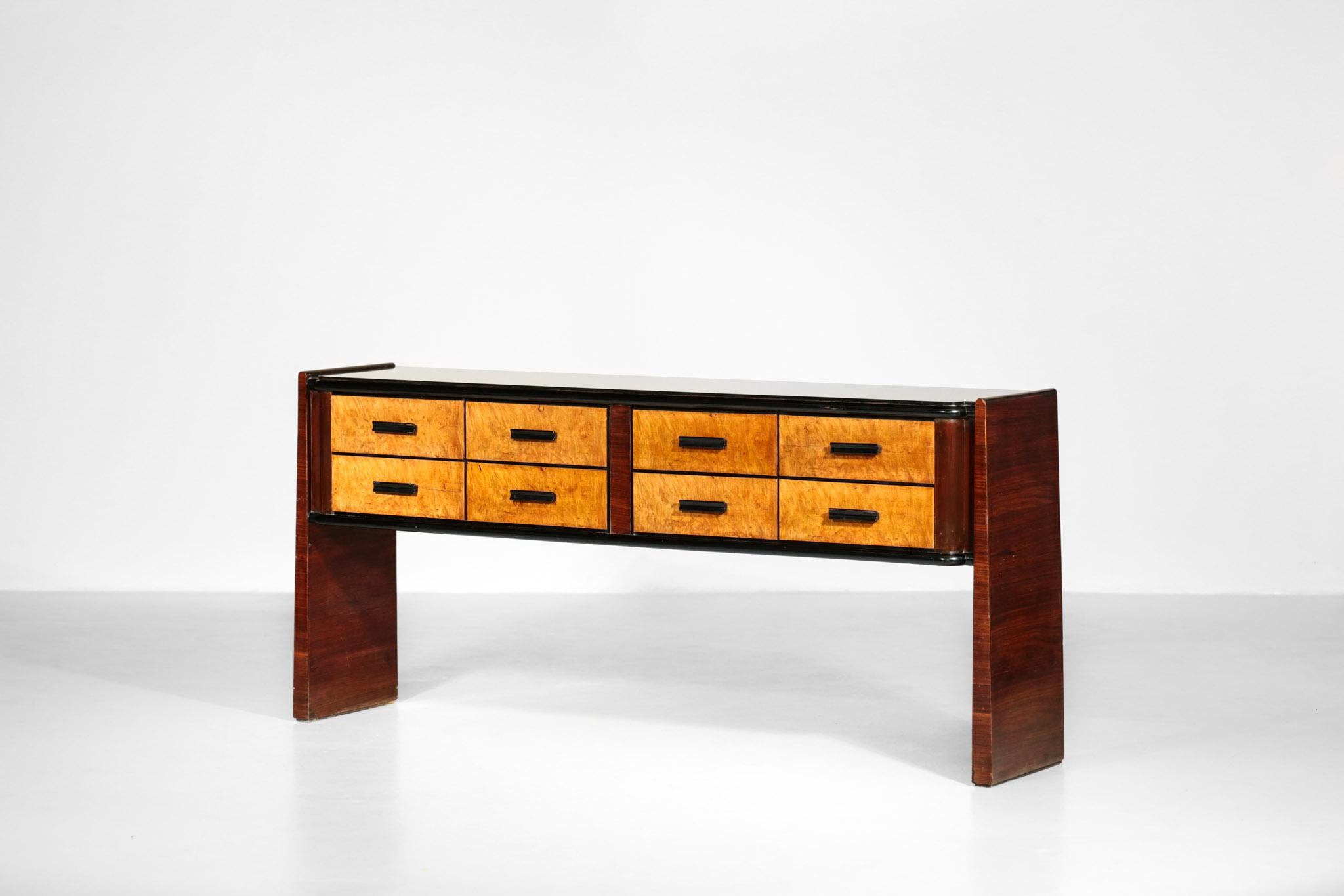 Italian Sideboard or Console Burl Wood, 1960s 7