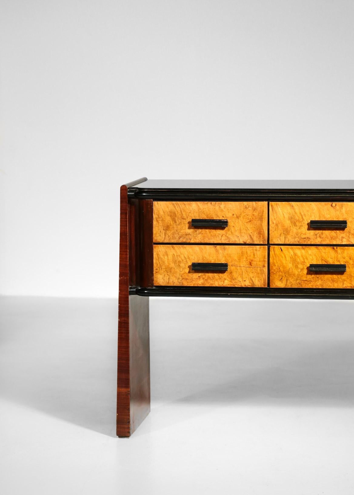 Italian Sideboard or Console Burl Wood, 1960s 9