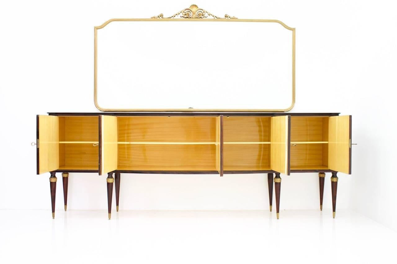 Italian Sideboard Credenza with Mirror, 1959 5