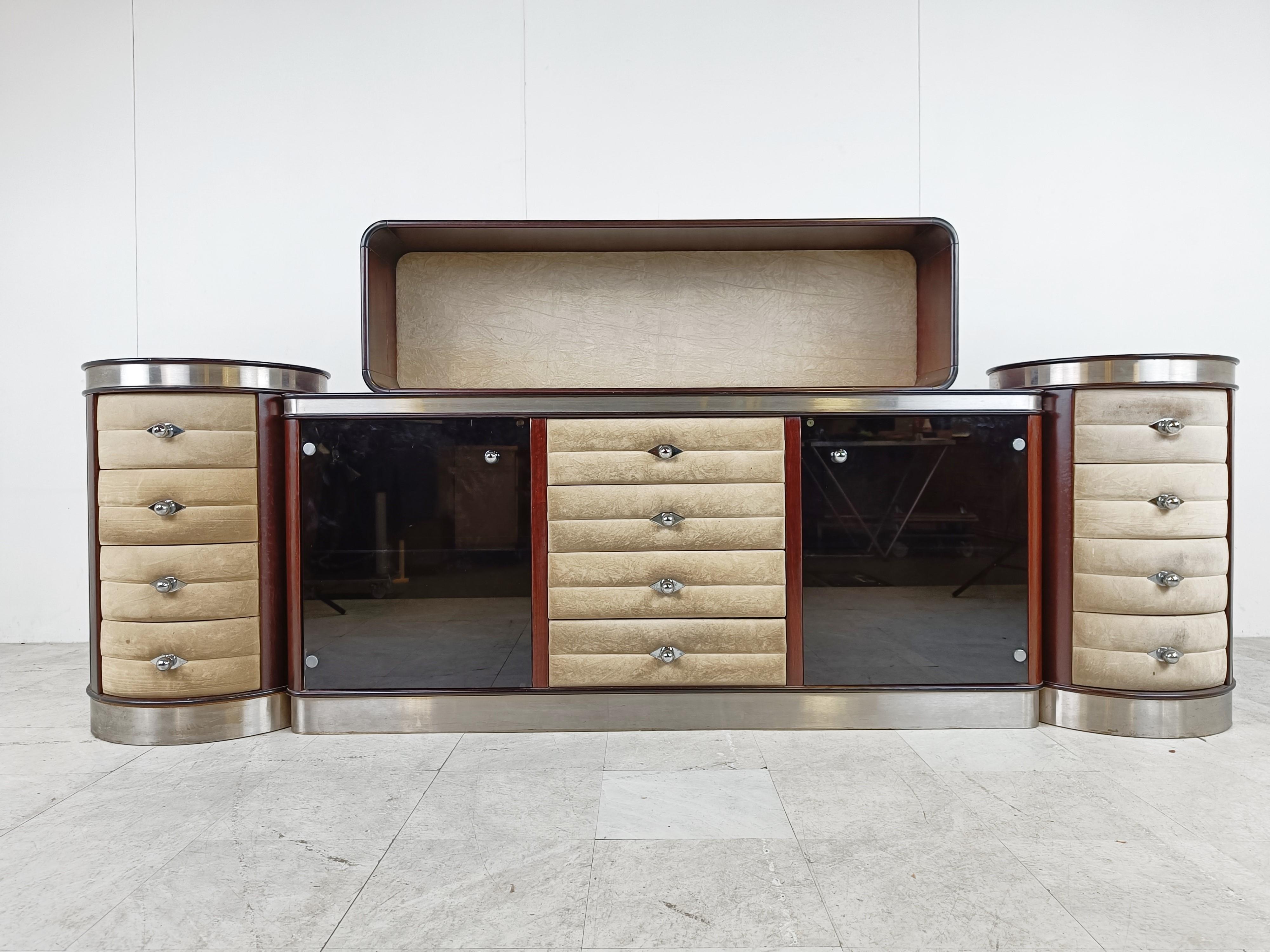 Italian Sideboard in Art Deco Style, 1970s In Good Condition In HEVERLEE, BE