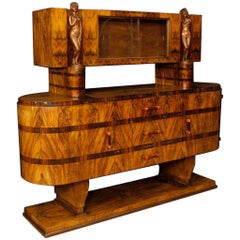 Enfilade italien en bois incrusté de style Art déco du 20ème siècle